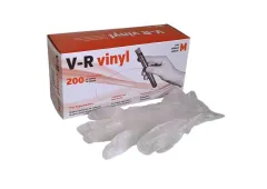 Rukavice vinylové V-R bezpudrové 200 ks