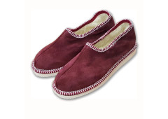 Closed Wool Slippers bordo