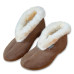 Women's closed slippers with sheep wool Cappuccino