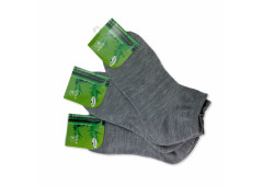 Bamboo ankle socks grey 3 pairs
