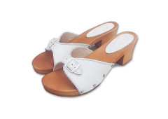 High Heel Clogs White