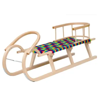 Dětské dřevěné bukové sáňky 120 cm Dětské dřevěné bukové sáňky 120 cm