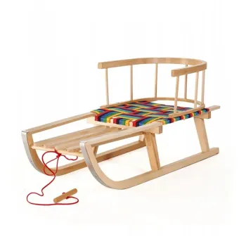 Dětské dřevěné bukové sáňky 90 cm Dětské dřevěné bukové sáňky 90 cm