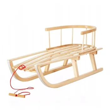 Dětské dřevěné bukové sáňky KLASIK 90 cm Dětské dřevěné bukové sáňky KLASIK 90 cm
