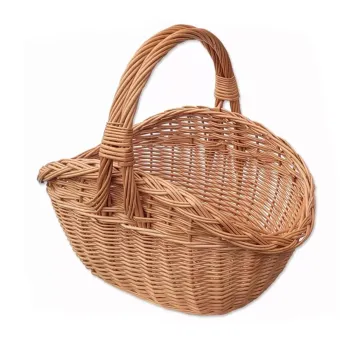 Proutěný košík dvojuchý