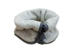 Nákrčník z ovčí vlny na knoflíky - šedý