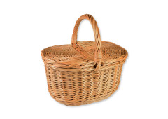 Small wicker picnic basket