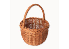 Proutěný košík přírodní kulatý Ø 30 cm