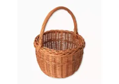 Proutěný košík přírodní - malý kulatý Ø 23 cm