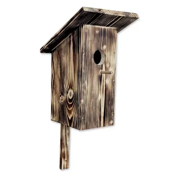 Dřevěná ptačí budka – opalované dřevo