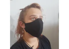 Bavlněná ochranná rouška dvouvrstvá ČERNÁ