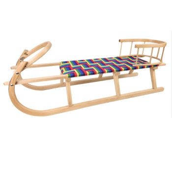 Dětské dřevěné bukové sáňky 120 cm Dětské dřevěné bukové sáňky 120 cm