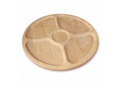 Oak serving board for meat and cheese  Ø 33 cm
