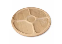 Bukové kulaté servírovací prkénko na maso a sýry Ø 33 cm