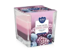 Tříbarevná vonná svíčka ve skle - Frozen Berries 170 g