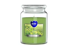 Vonná svíčka ve skle s víkem GREEN TEA 500 g 