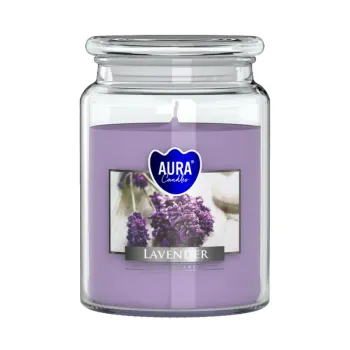 Vonná svíčka ve skle s víkem LAVENDER 500 g Vonná svíčka ve skle s víkem LAVENDER 500 g