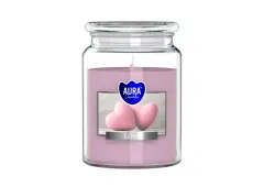 Vonná svíčka ve skle s víkem LOVE 500 g
