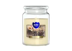 Vonná svíčka ve skle s víkem VANILLA AMBER 500 g