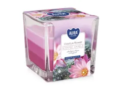 Tříbarevná vonná svíčka ve skle - Cactus Flower 170 g