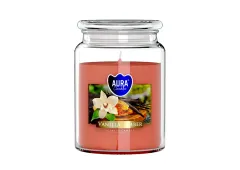 Vonná svíčka ve skle s víkem VANILLA - AMBER 500 g