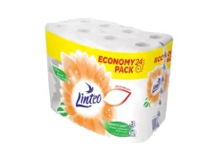 Linteo Toaletní Papír 24 ks Bílý 3-Vrstvý